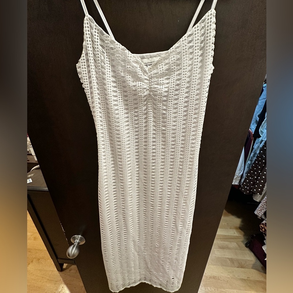 🌸 Fourteenth Place White Lace Midi Dress – Size Medium 🌸